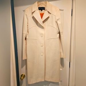 NWOT Vintage Kenneth Cole Reaction Women's 3/4 length cream peacoat, size 12